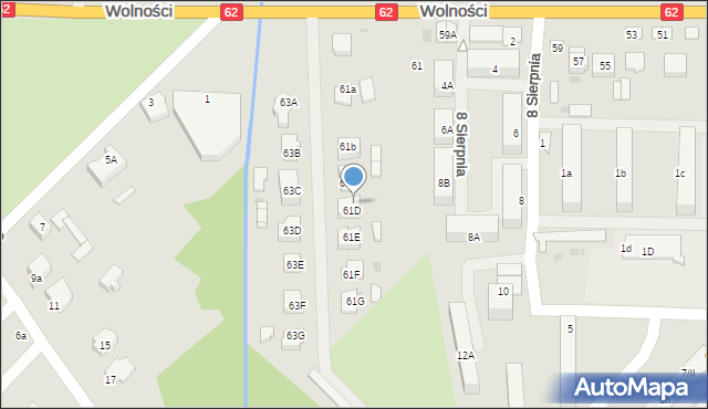 Sokołów Podlaski, Wolności, 61d/1, mapa Sokołów Podlaski