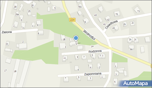 Somonino, Wolności, 1, mapa Somonino