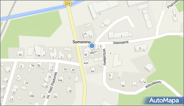 Somonino, Wolności, 46b, mapa Somonino