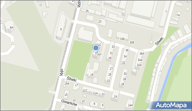 Sosnowiec, Wojska Polskiego, 21A, mapa Sosnowca