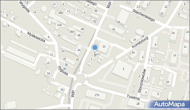 Sosnowiec, Wojska Polskiego, 29, mapa Sosnowca