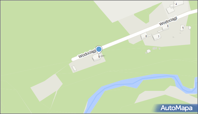 Sosnowiec, Wodociągi, 9, mapa Sosnowca