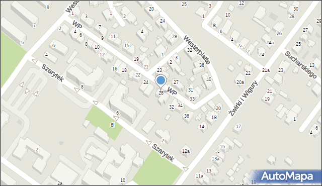 Środa Wielkopolska, Wojska Polskiego, 28, mapa Środa Wielkopolska