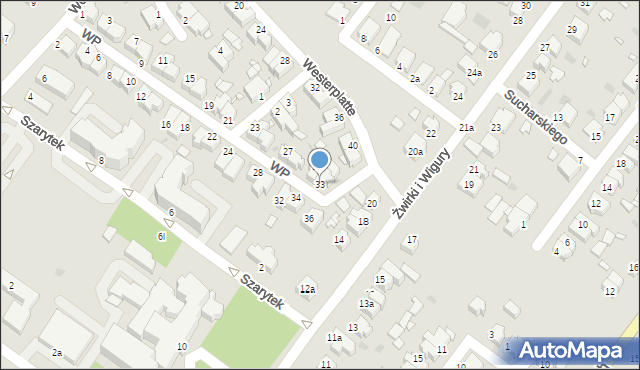 Środa Wielkopolska, Wojska Polskiego, 33, mapa Środa Wielkopolska