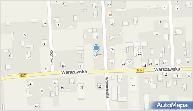 Stanisławów, Wołomińska, 1, mapa Stanisławów