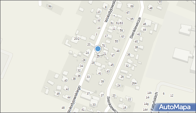 Stare Babice, Wołodyjowskiego Michała, 25, mapa Stare Babice