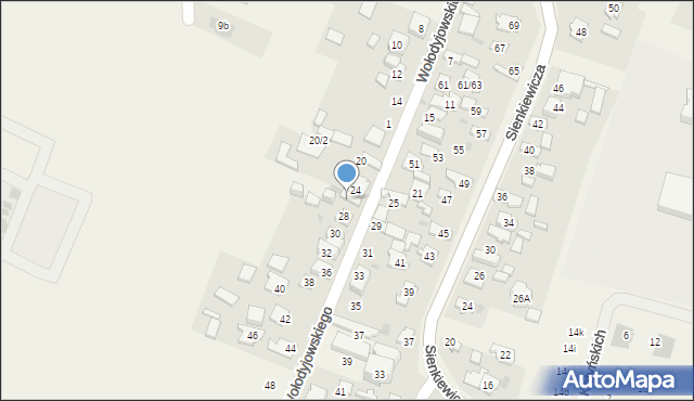 Stare Babice, Wołodyjowskiego Michała, 26, mapa Stare Babice