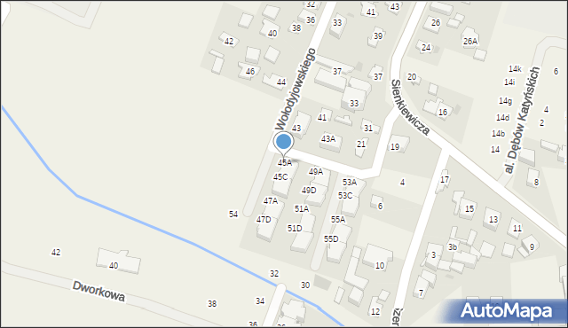 Stare Babice, Wołodyjowskiego Michała, 45A, mapa Stare Babice