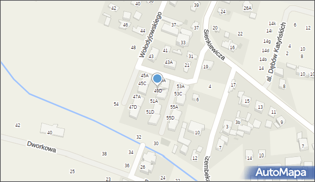 Stare Babice, Wołodyjowskiego Michała, 49D, mapa Stare Babice