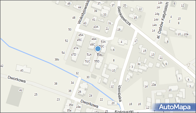 Stare Babice, Wołodyjowskiego Michała, 55B, mapa Stare Babice