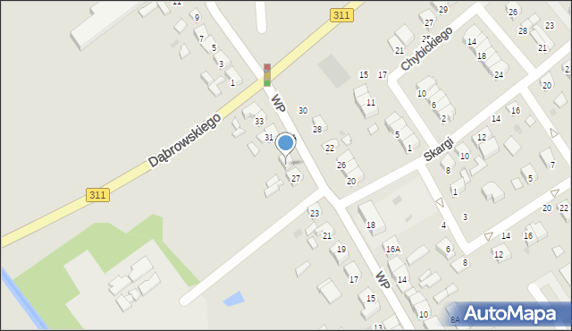 Stęszew, Wojska Polskiego, 29, mapa Stęszew