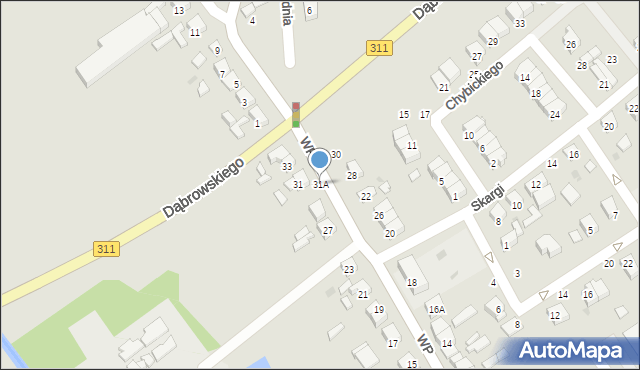 Stęszew, Wojska Polskiego, 31A, mapa Stęszew