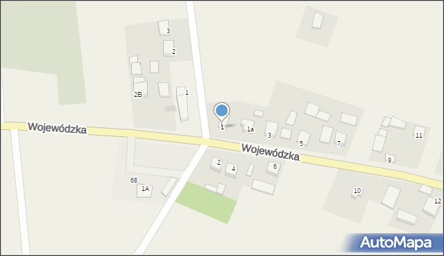 Strawczynek, Wojewódzka, 1, mapa Strawczynek