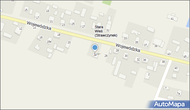 Strawczynek, Wojewódzka, 24, mapa Strawczynek