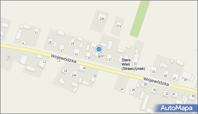 Strawczynek, Wojewódzka, 25, mapa Strawczynek