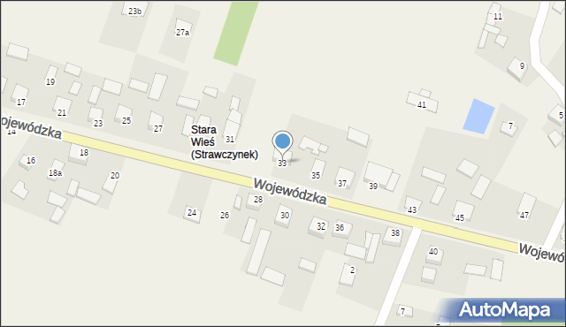 Strawczynek, Wojewódzka, 33, mapa Strawczynek