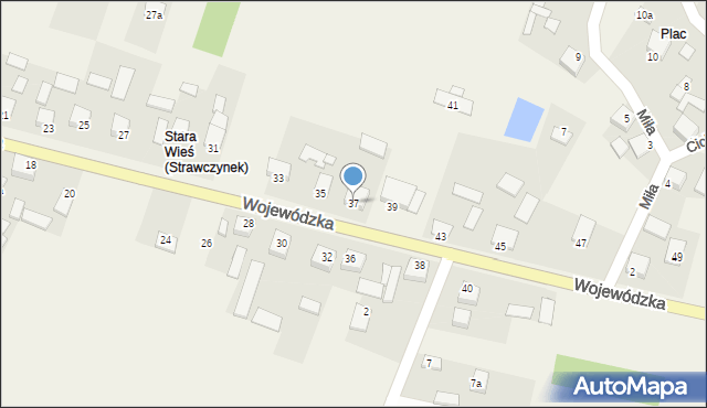 Strawczynek, Wojewódzka, 37, mapa Strawczynek