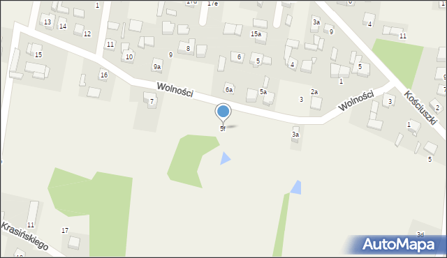 Strzebiń, Wolności, 5f, mapa Strzebiń