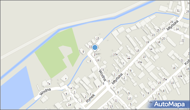 Strzeleczki, Wodna, 17, mapa Strzeleczki