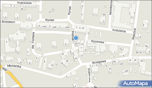 Strzelin, Wodna, 5, mapa Strzelin