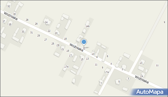 Suchy Las, Woźniaka Michała, ks., 12, mapa Suchy Las