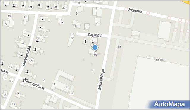 Świdnica, Wokulskiego Stanisława, 4A, mapa Świdnicy