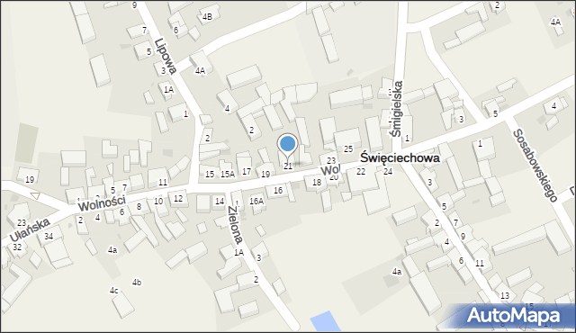 Święciechowa, Wolności, 21, mapa Święciechowa