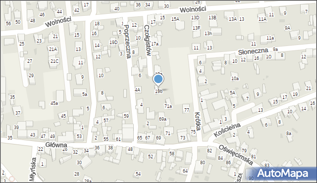 Świerklaniec, Wolności, 19b, mapa Świerklaniec