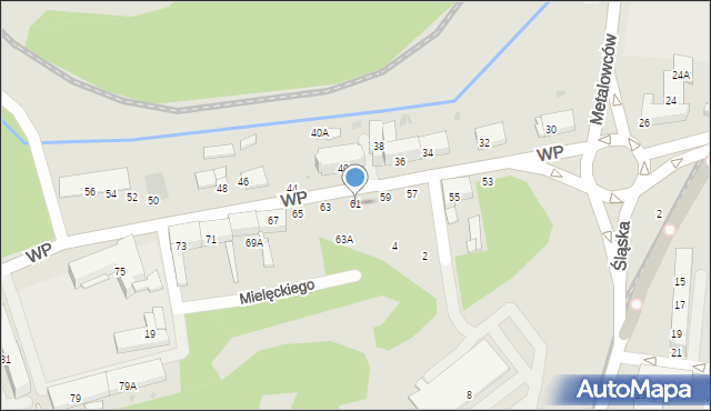 Świętochłowice, Wojska Polskiego, 61, mapa Świętochłowice