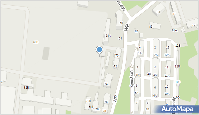 Świętochłowice, Wojska Polskiego, 68A, mapa Świętochłowice