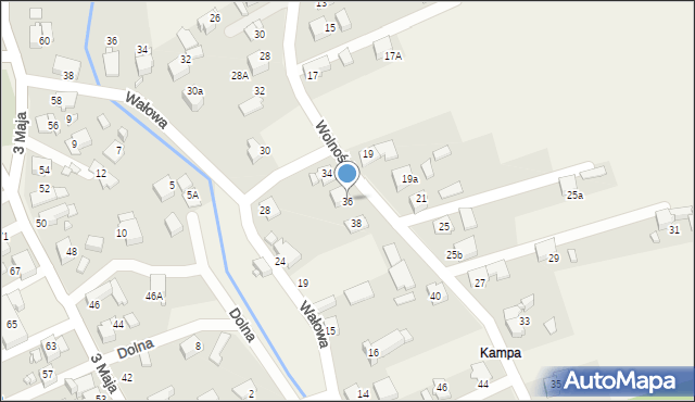 Syrynia, Wolności, 36, mapa Syrynia