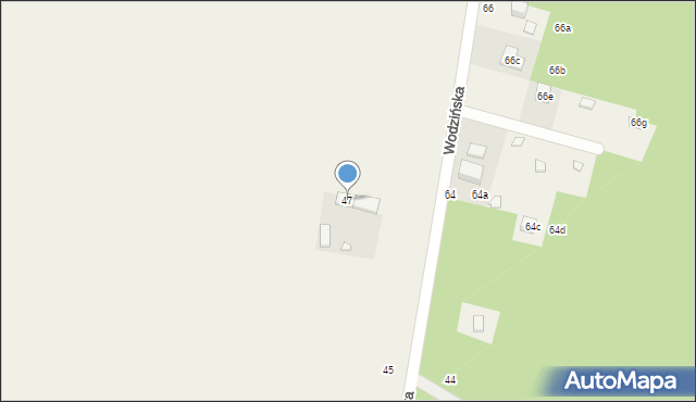 Syski, Wodzińska, 47, mapa Syski