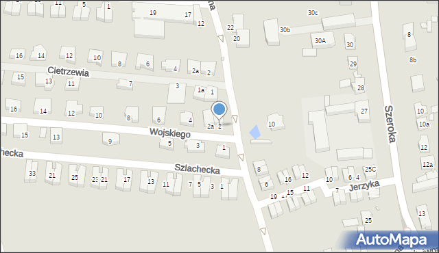 Szczecin, Wojskiego, 2, mapa Szczecina