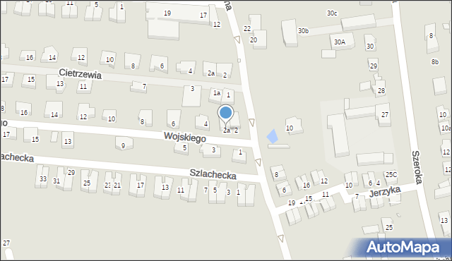 Szczecin, Wojskiego, 2a, mapa Szczecina