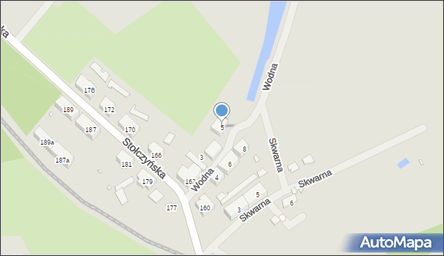 Szczecin, Wodna, 5, mapa Szczecina