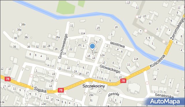 Szczekociny, Wodzickiego Stanisława, 1, mapa Szczekociny