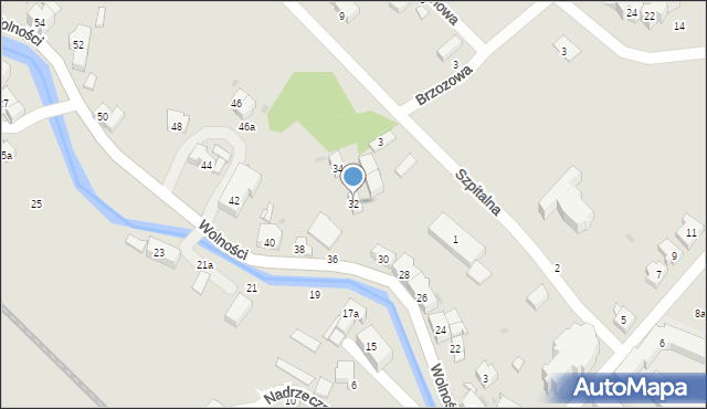 Szczytna, Wolności, 32, mapa Szczytna