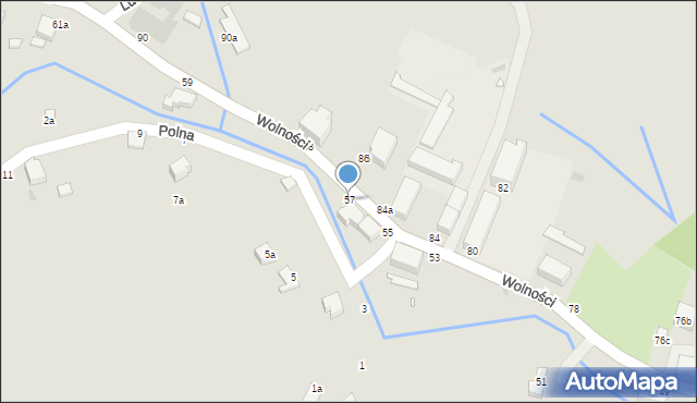 Szczytna, Wolności, 57, mapa Szczytna