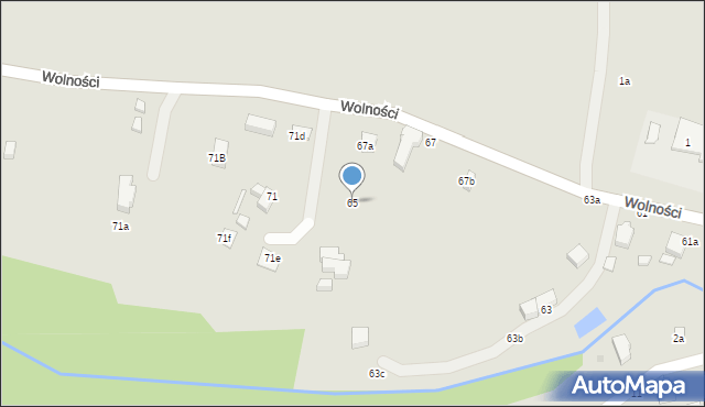 Szczytna, Wolności, 65, mapa Szczytna