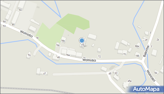 Szczytna, Wolności, 74b, mapa Szczytna