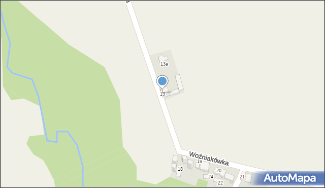 Szewna, Woźniakówka, 13, mapa Szewna