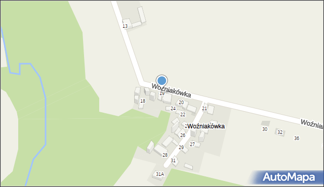 Szewna, Woźniakówka, 19, mapa Szewna