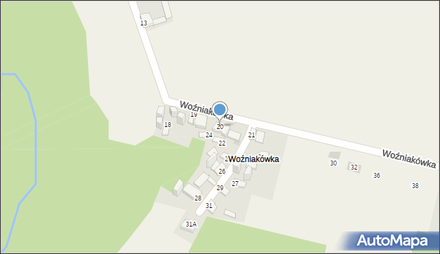 Szewna, Woźniakówka, 20, mapa Szewna