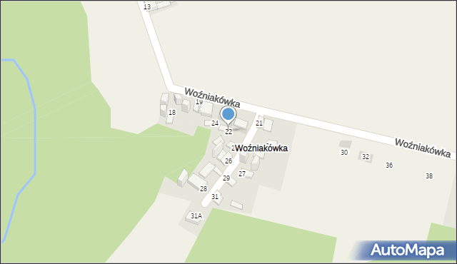 Szewna, Woźniakówka, 22, mapa Szewna