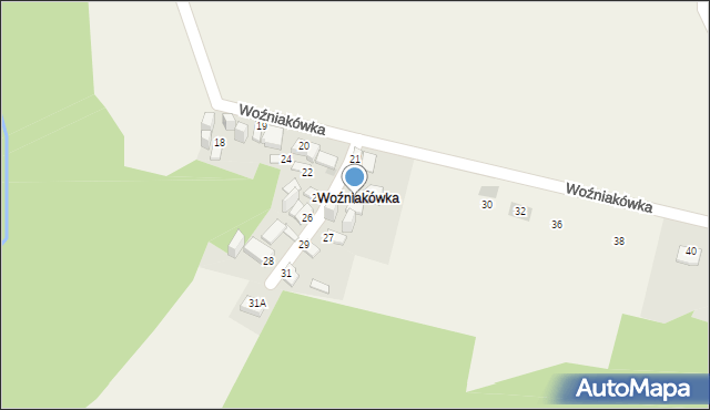 Szewna, Woźniakówka, 25, mapa Szewna