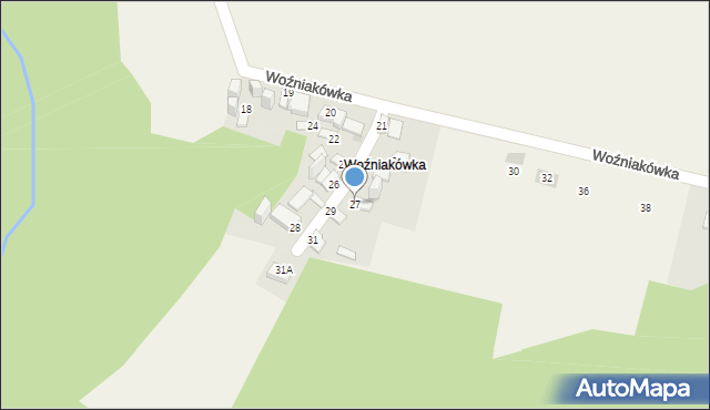 Szewna, Woźniakówka, 27, mapa Szewna