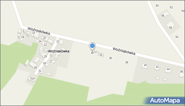 Szewna, Woźniakówka, 30, mapa Szewna