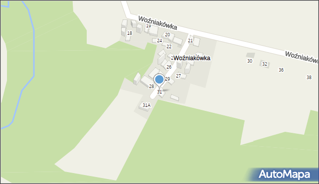 Szewna, Woźniakówka, 31, mapa Szewna