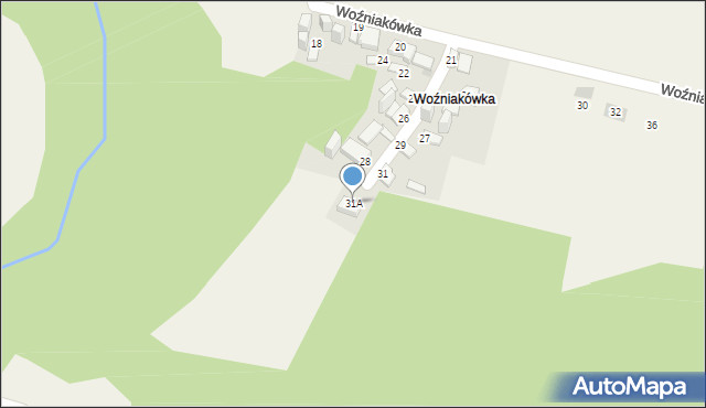 Szewna, Woźniakówka, 31A, mapa Szewna