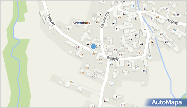 Szlembark, Wojtyły Karola, ks. kard., 18, mapa Szlembark